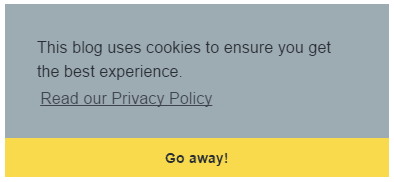 Ghost Pi's Cookie Consent banner